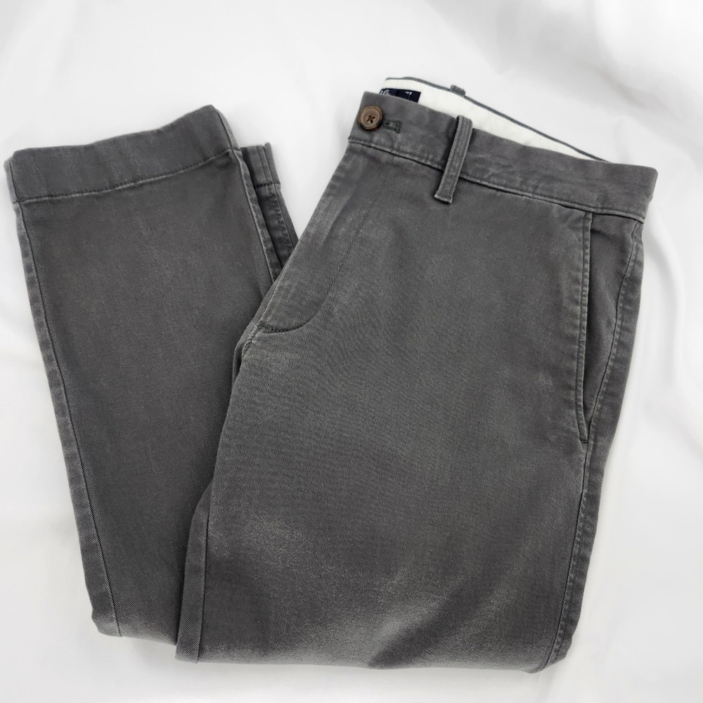 J.Crew Mens Flex Slim Fit Chino Pants 31x32 Dark Gray Stretch Cotton Trousers